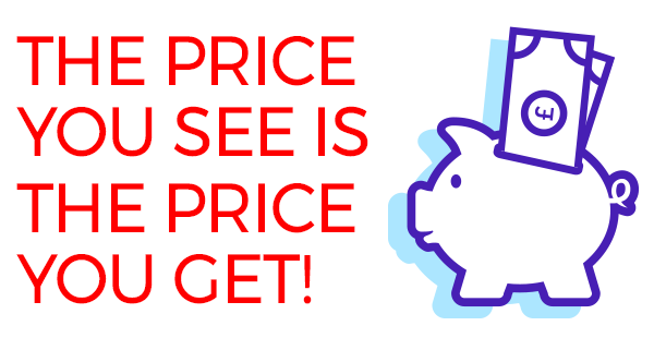 Promotional banner - The price shown is the price you get